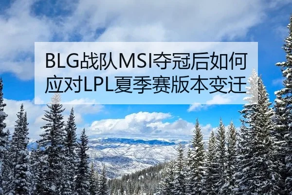 BLG战队MSI夺冠后如何应对LPL夏季赛版本变迁